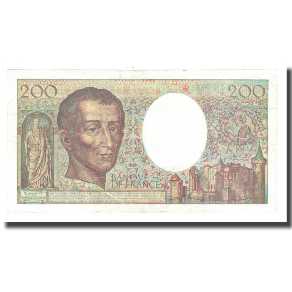 Francja, 200 Francs, Montesquieu, 1994, EF(40-45), Fayette:70/2.01, KM:155f