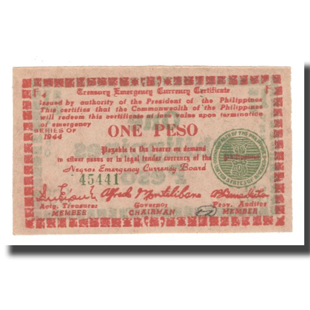Billete, 1 Peso, 1944, Filipinas, KM:S672, UNC