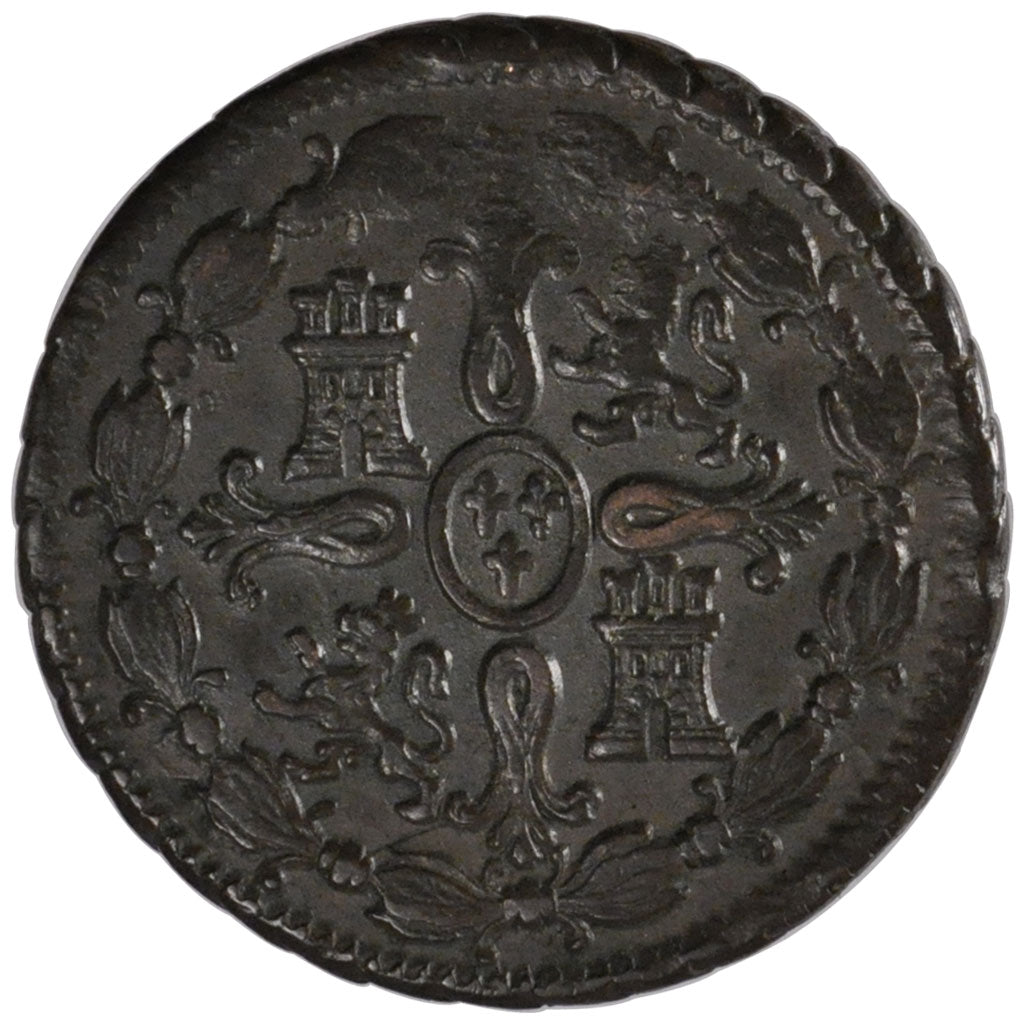 SPAIN, 8 Maravedis, 1797, Segovia, KM #428, AU(50-53), Copper, 11.54
