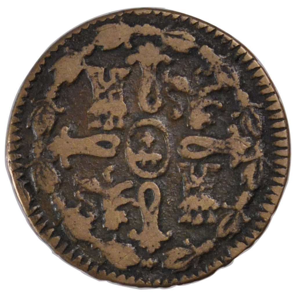 SPAIN, 8 Maravedis, 1817, Jubia, KM #461, VF(30-35), Copper, 8.32
