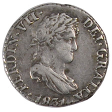 SPAIN, 1/2 Real, 1/2 Croat, 1831, Seville, KM #482.3, EF(40-45), Silver, 1.41