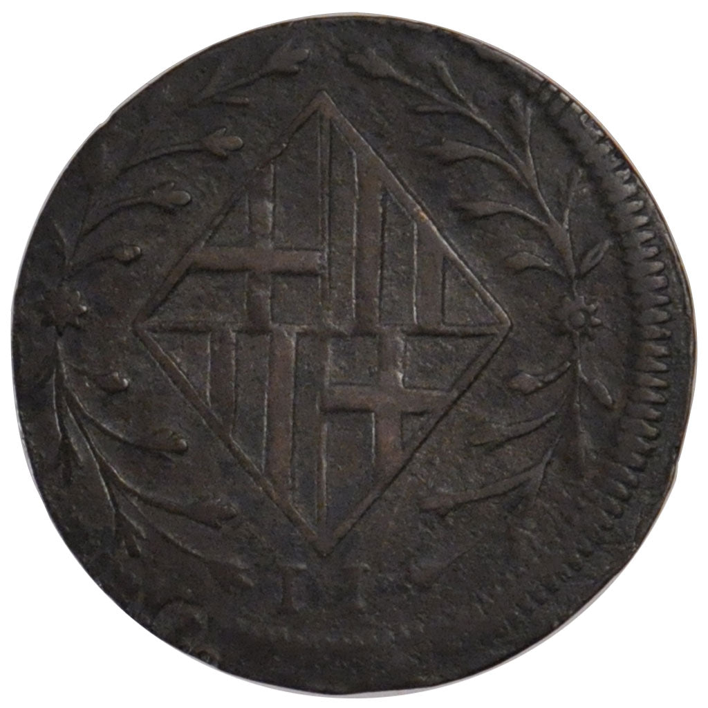 Monnaie, Espagne, BARCELONA, Joseph (Jose) Napolean, 2 Quartos, 1808, Barcelone