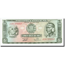 Banknote, Peru, 5 Soles De Oro, 1970, 1970-10-16, KM:99b, AU(55-58)