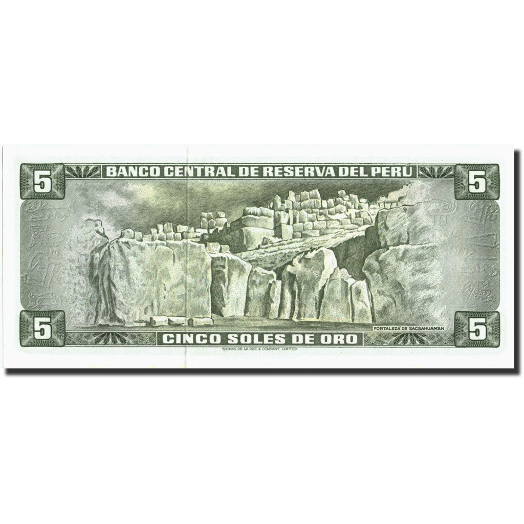 Geldschein, Peru, 5 Soles De Oro, 1970, 1970-10-16, KM:99b, VZ