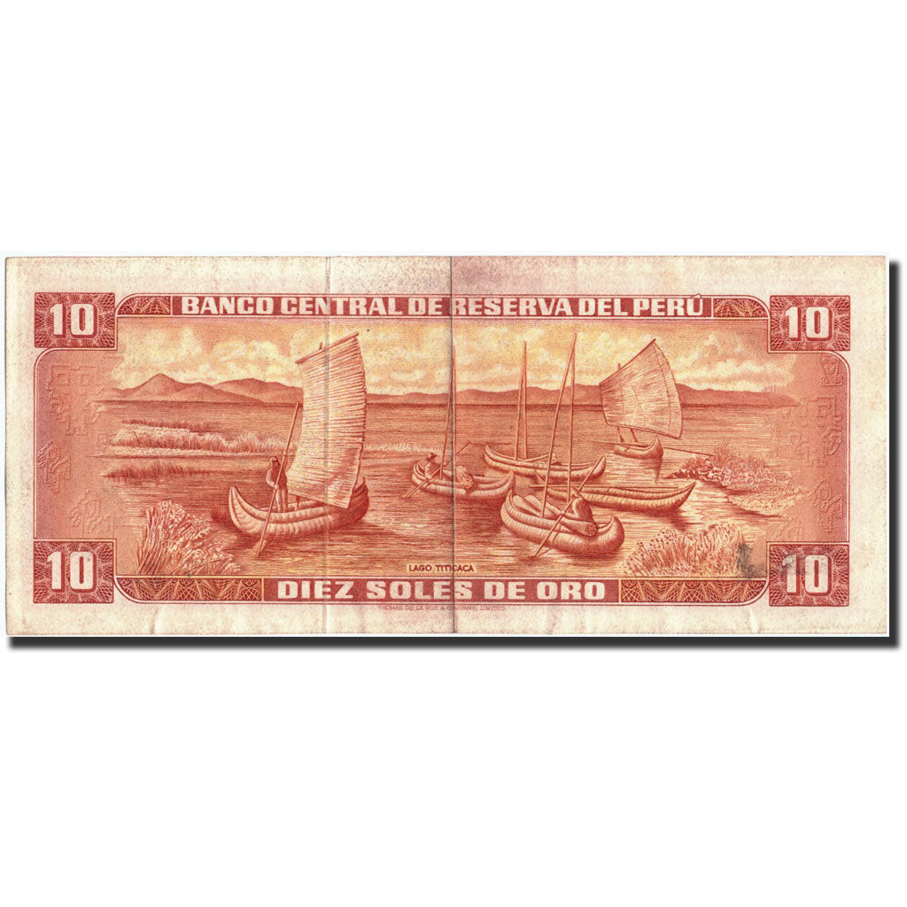 Banconote, Perù, 10 Soles De Oro, 1970, KM:100b, 1970-10-16, BB
