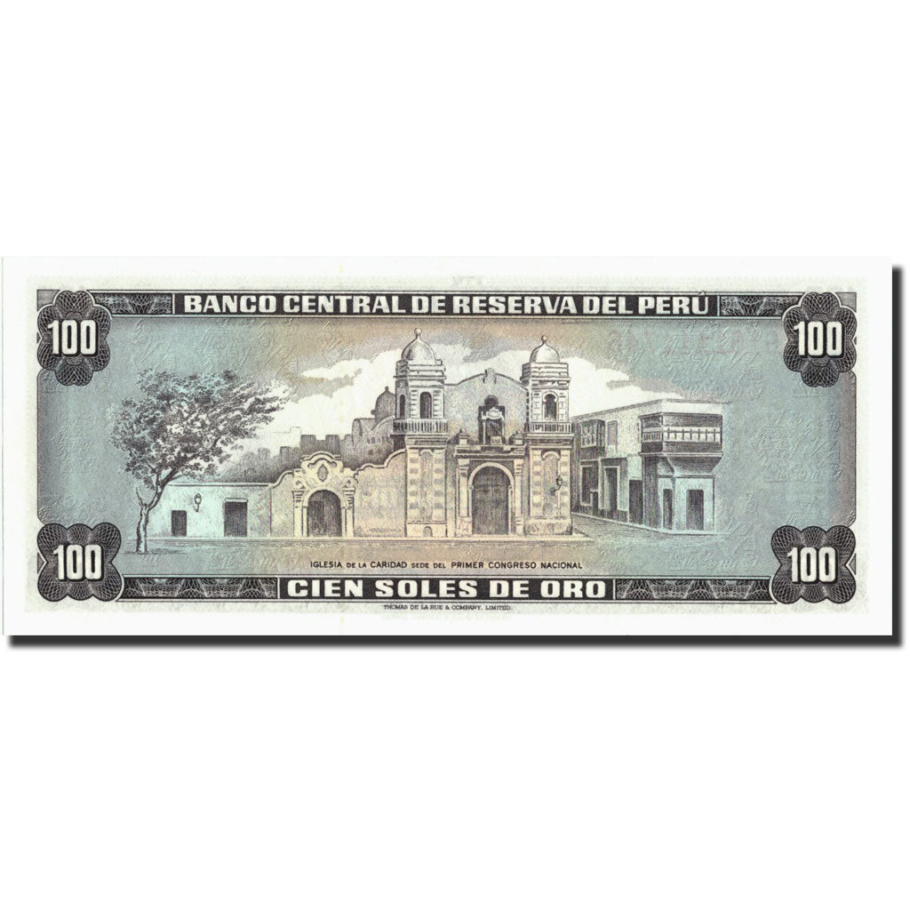 Banconote, Perù, 100 Soles De Oro, 1975, KM:108, 1975-10-02, FDS