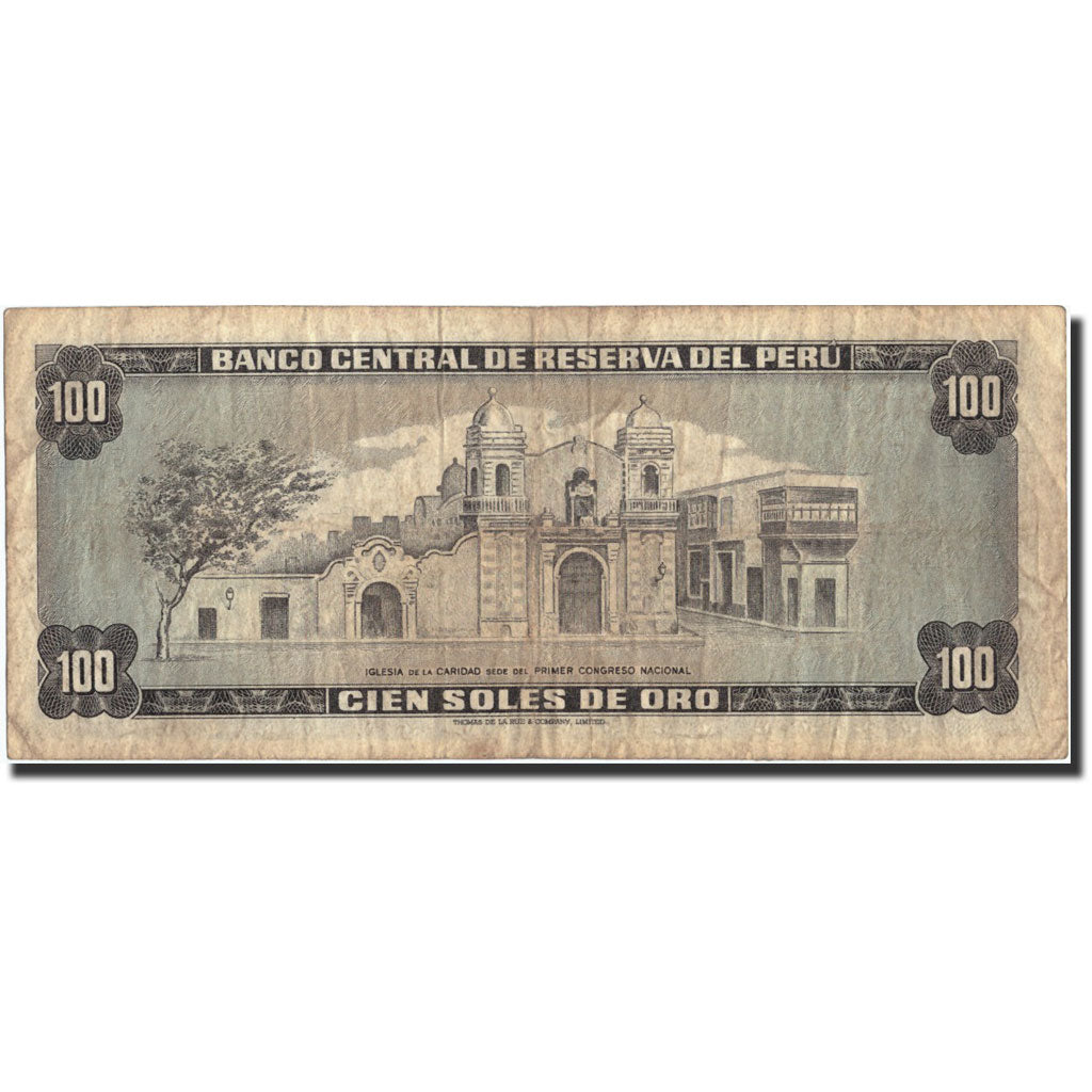 Billete, 100 Soles De Oro, 1974, Perú, KM:102c, 1974-05-16, BC