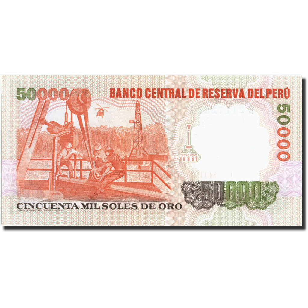 Biljet, Peru, 50,000 Soles de Oro, 1985, 1985-08-28, KM:125b, NIEUW