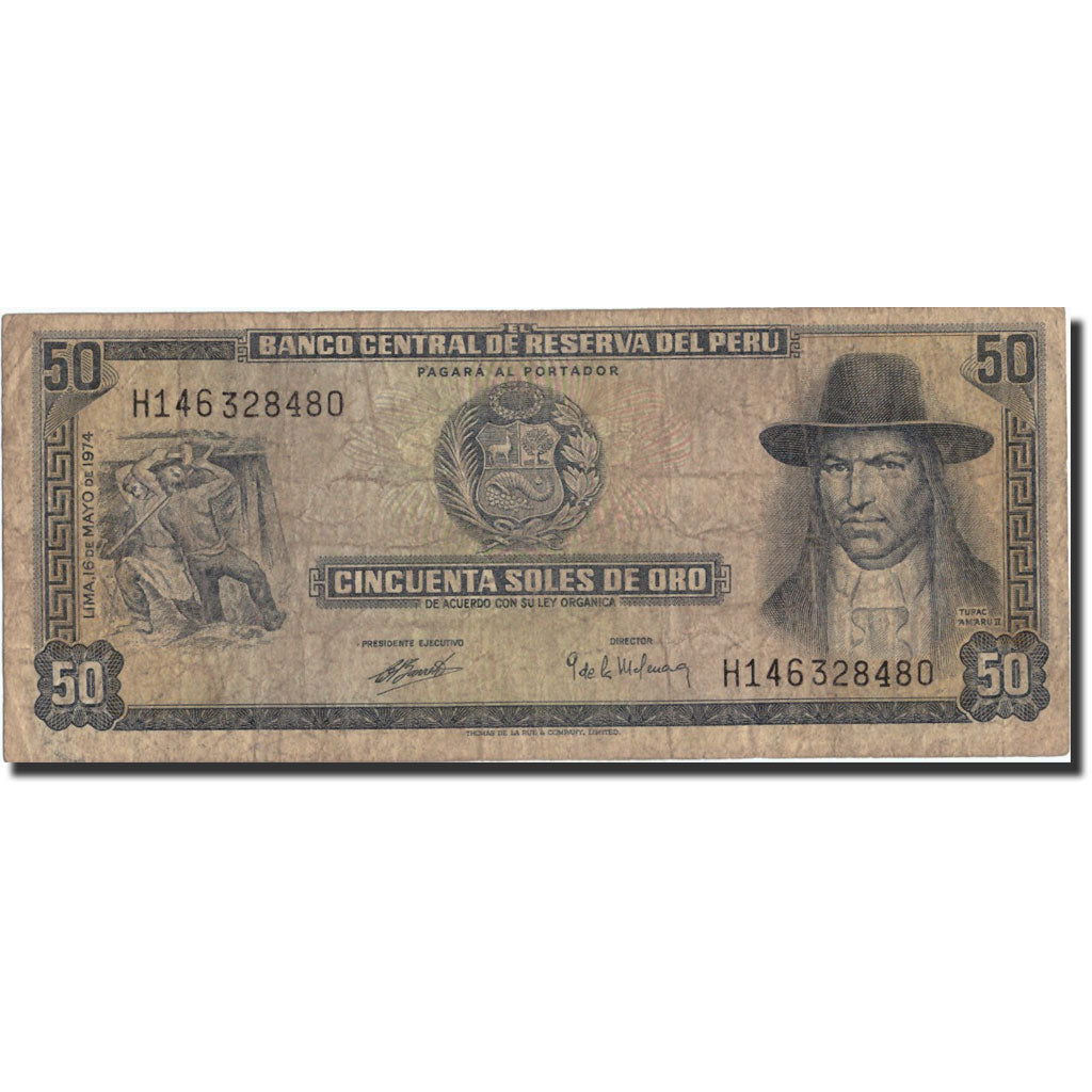 Banconote, Perù, 50 Soles De Oro, 1974, KM:101c, 1974-05-16, MB