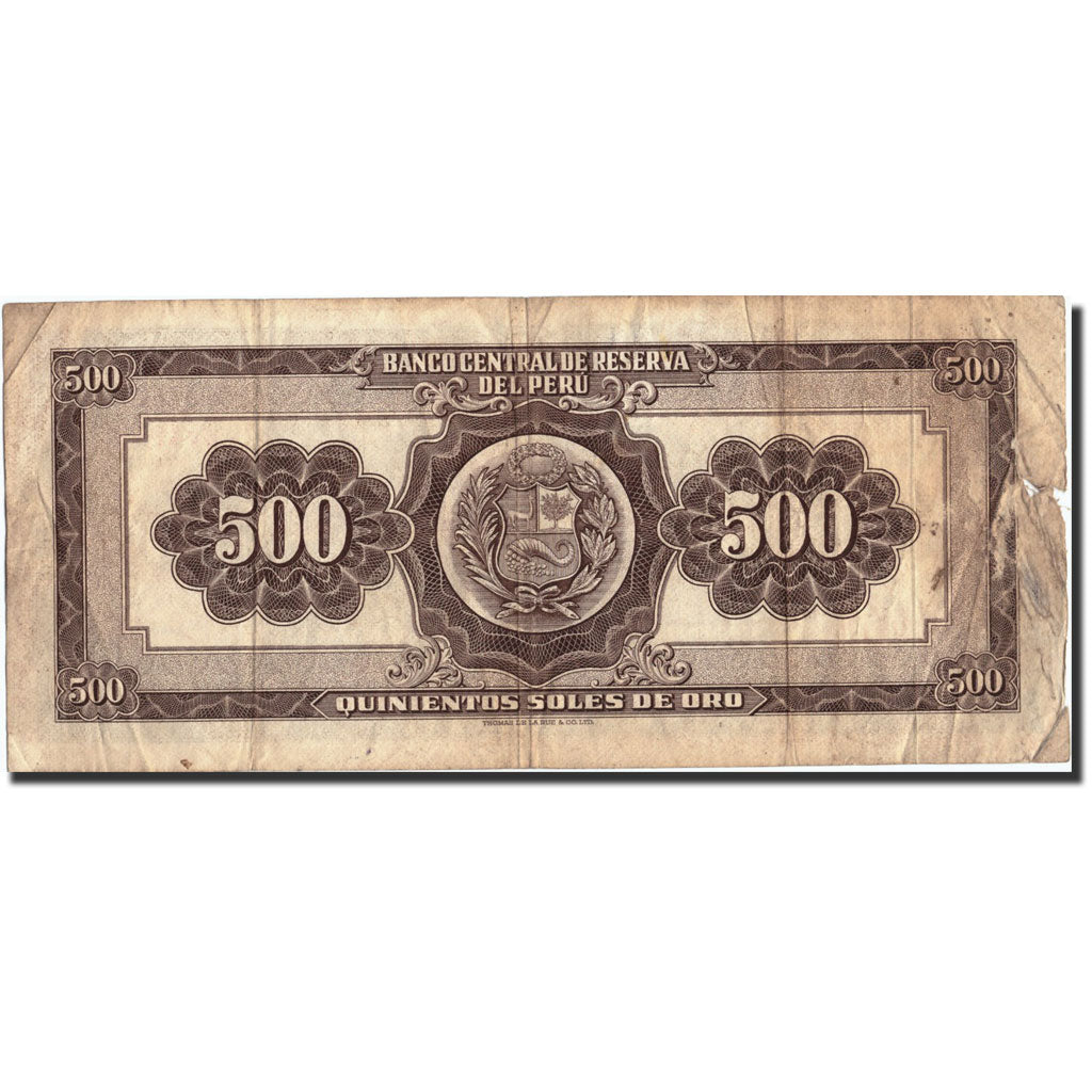 Banconote, Perù, 500 Soles De Oro, 1968, KM:87a, 1968-02-23, D