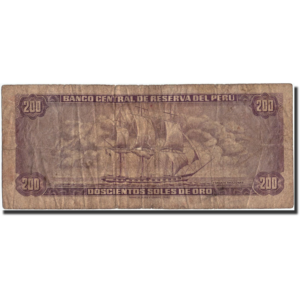 Banconote, Perù, 200 Soles De Oro, 1974, KM:103b, 1974-08-15, B