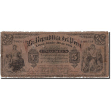 Billet, Pérou, 5 Soles, 1879, 1879-06-30, KM:4, B