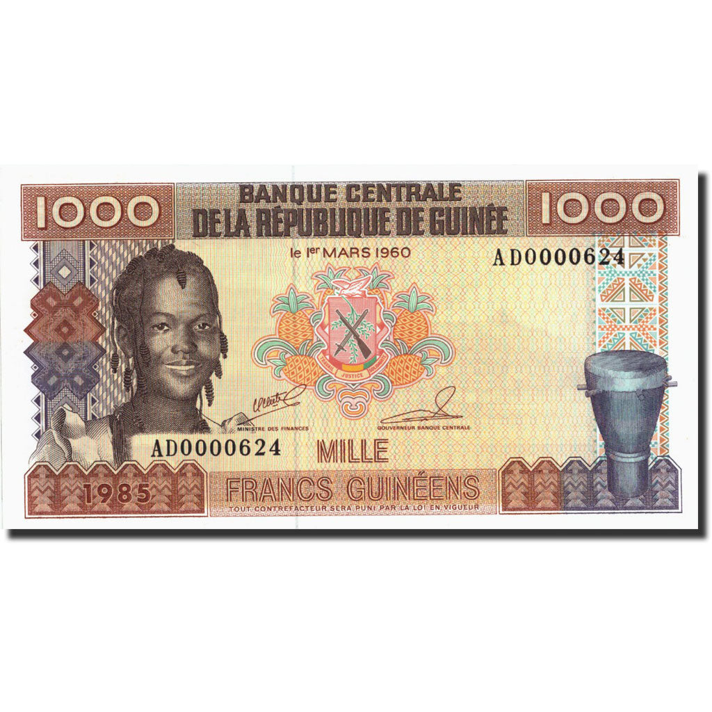 Banknote, Guinea, 1000 Francs, 1985, 1985, KM:32a, UNC(63)