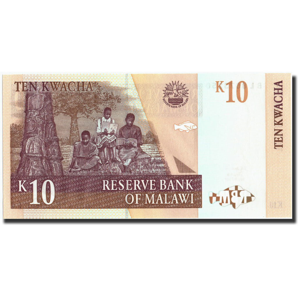 Banknote, Malawi, 10 Kwacha, 1997, 1997-07-01, KM:51a, UNC(65-70)