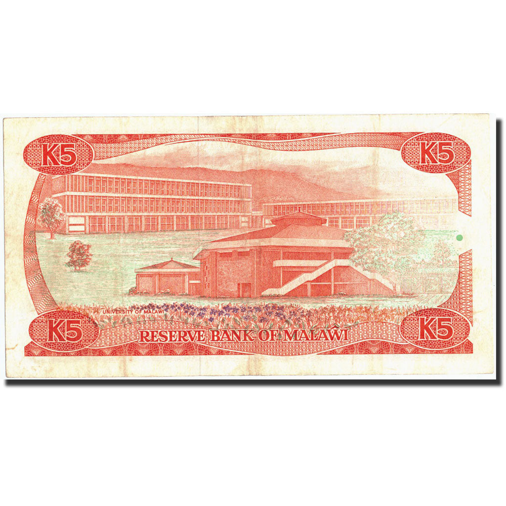 Geldschein, Malawi, 5 Kwacha, 1988, 1988-04-01, KM:20b, SS+