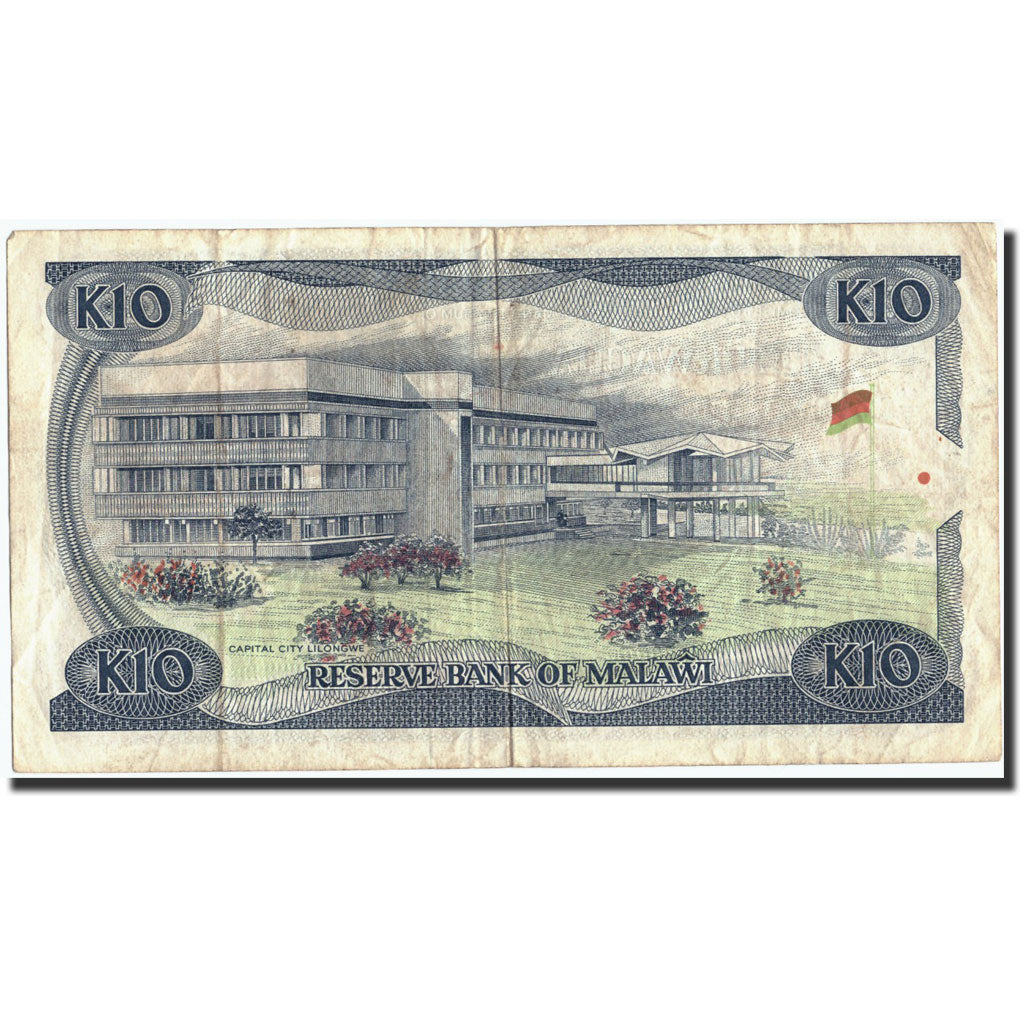 Banconote, Malawi, 10 Kwacha, 1986, KM:21a, 1986-03-01, BB