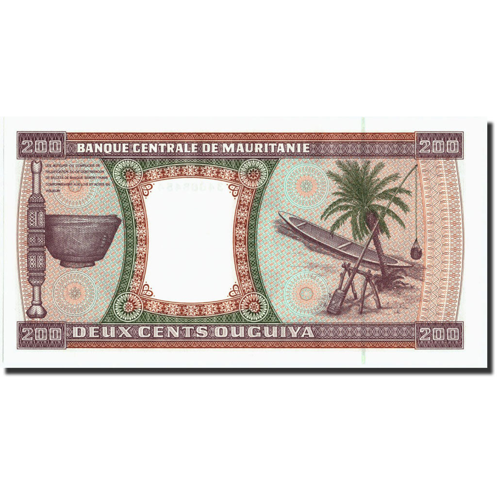 Banknote, Mauritania, 200 Ouguiya, 2001, 2001-11-28, KM:5i, UNC(65-70)