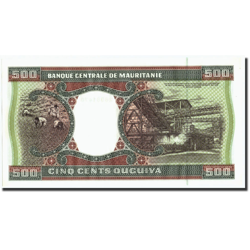 Billet, Mauritanie, 500 Ouguiya, 2001, 2001-11-28, KM:8b, NEUF