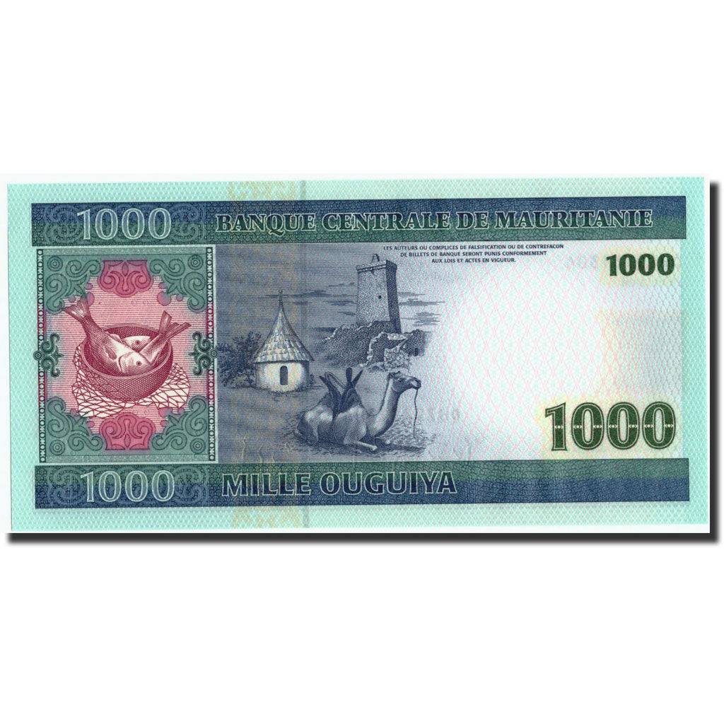 Banconote, Mauritania, 1000 Ouguiya, 2004, KM:13a, 2004-11-28, FDS