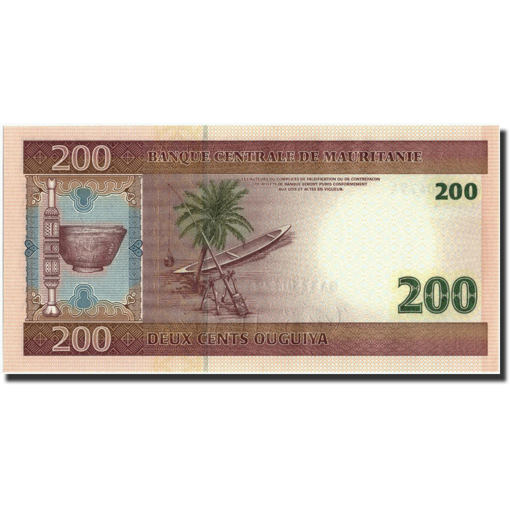 Billet, Mauritanie, 200 Ouguiya, 2004, 2004-11-28, KM:11a, NEUF