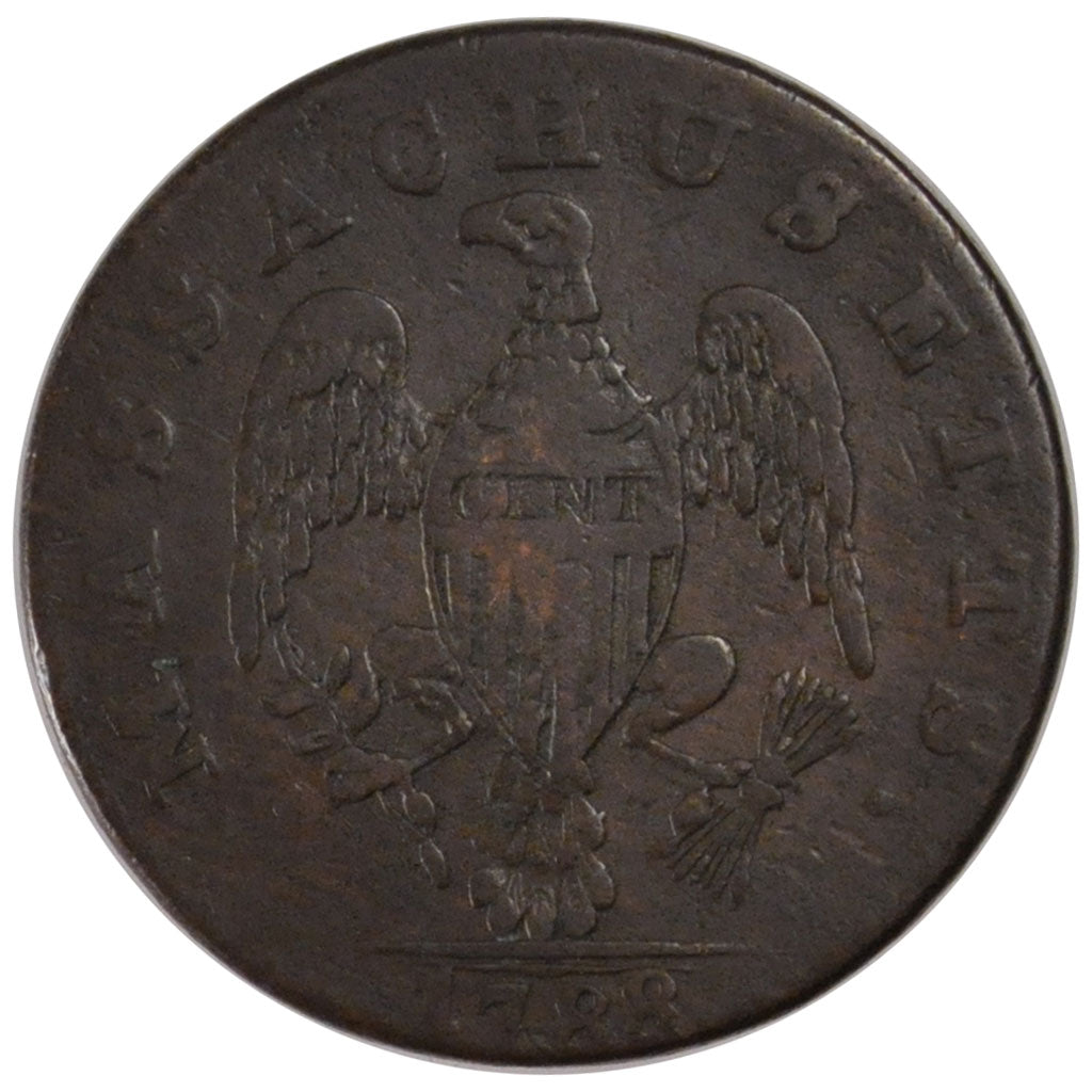 UNITED STATES, Cent, 1788, KM #20.5, VF(30-35), Copper, 10.03