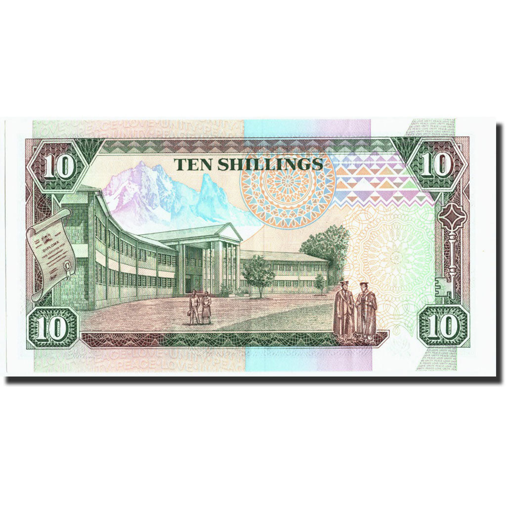 Billet, Kenya, 10 Shillings, 1989, 1989-10-14, KM:24a, SPL