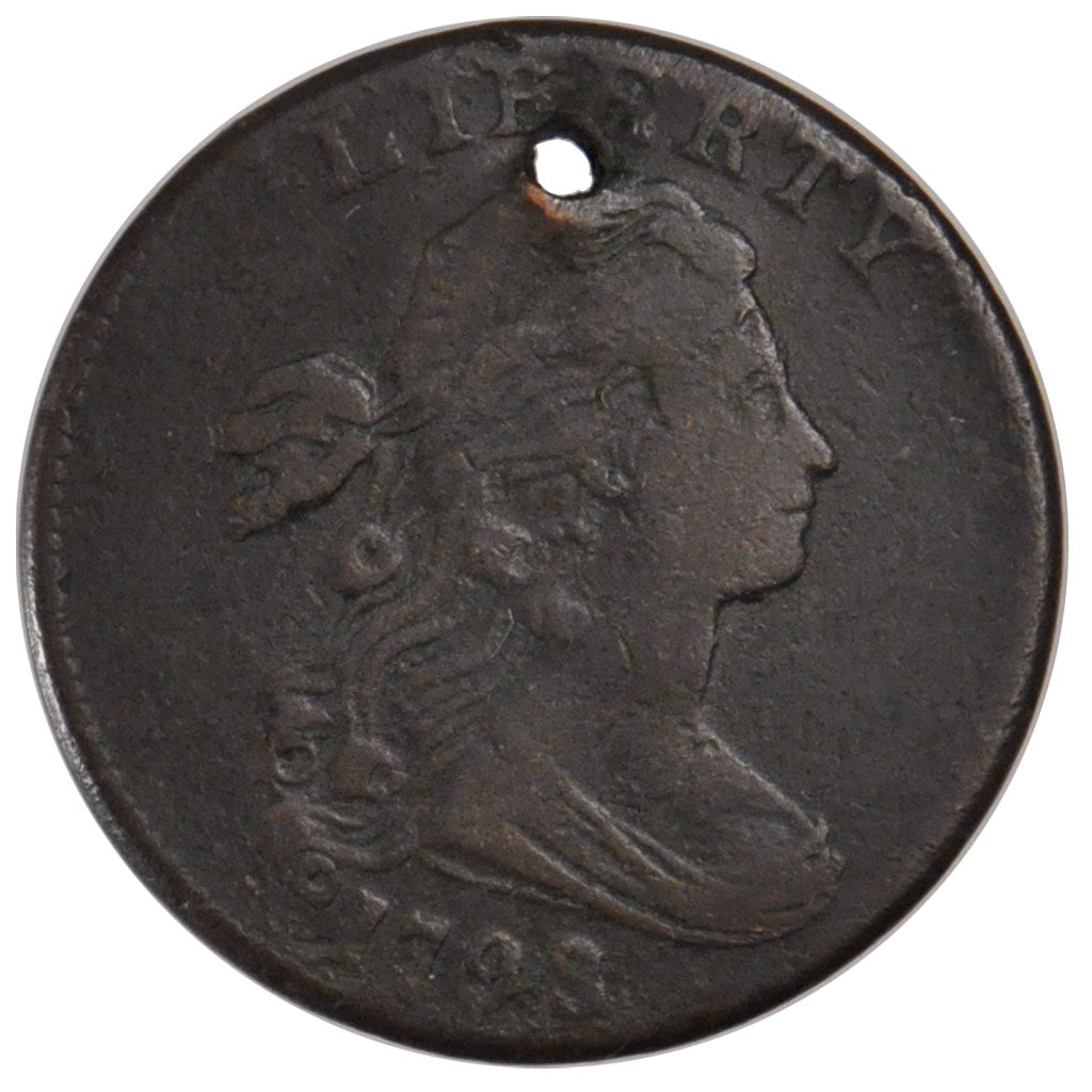 Stati Uniti, Draped Bust Cent, Cent, 1798, MB, Rame, KM:22