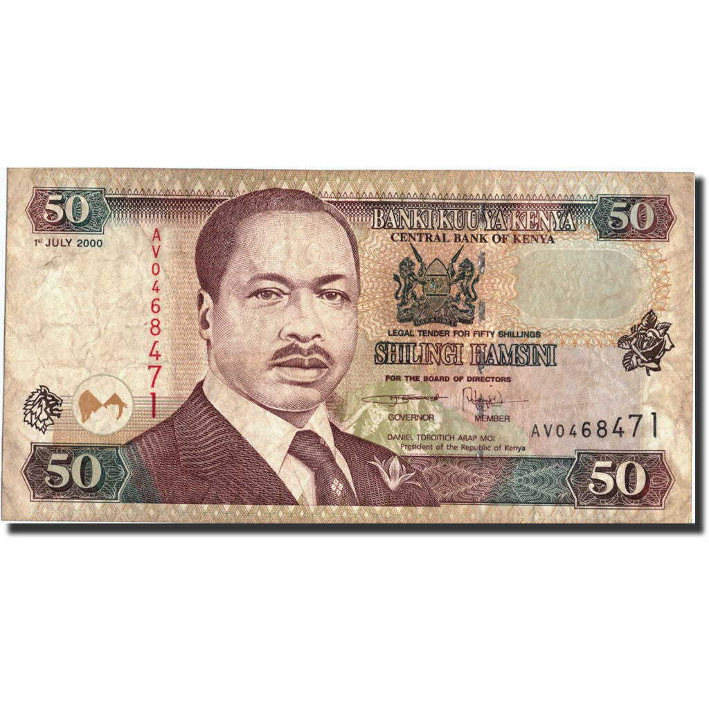 Banconote, Kenya, 50 Shillings, 2000, KM:36b, 2000-07-01, MB