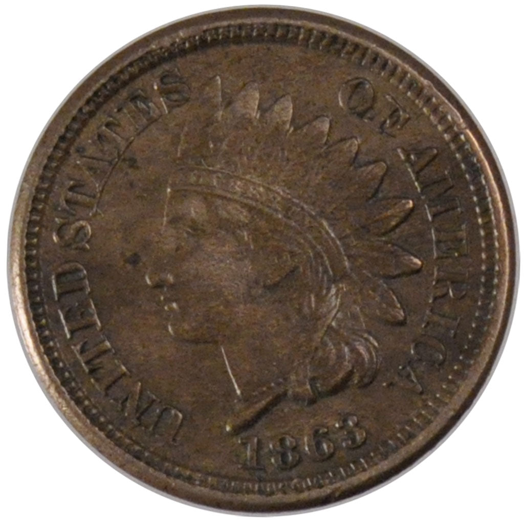 UNITED STATES, Indian Head Cent, Cent, 1863, U.S. Mint, KM #90, AU(55-58),...