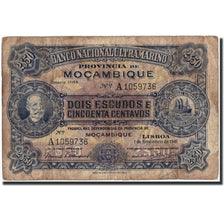Mozambique, 2 1/2 Escudos, 1941, KM:82, 1941-09-01, VF(20-25)