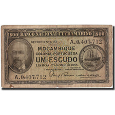 Billet, Mozambique, 1 Escudo, 1944, 1944-05-23, KM:92, TB
