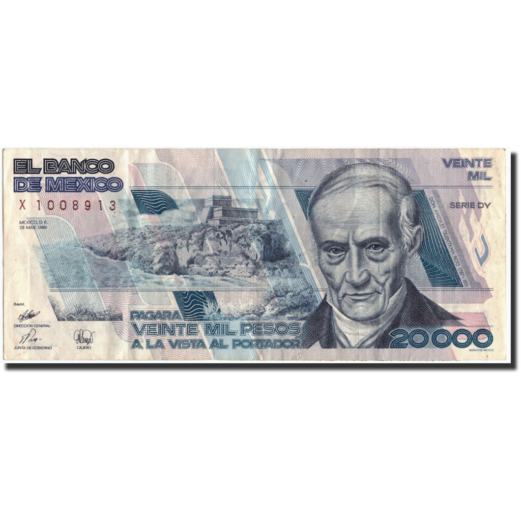 Mexiko, 20,000 Pesos, 1989, 1989-03-28, KM:92b, S