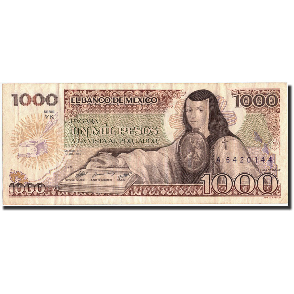 Billete, 1000 Pesos, 1985, México, KM:85, 1985-05-19, MBC