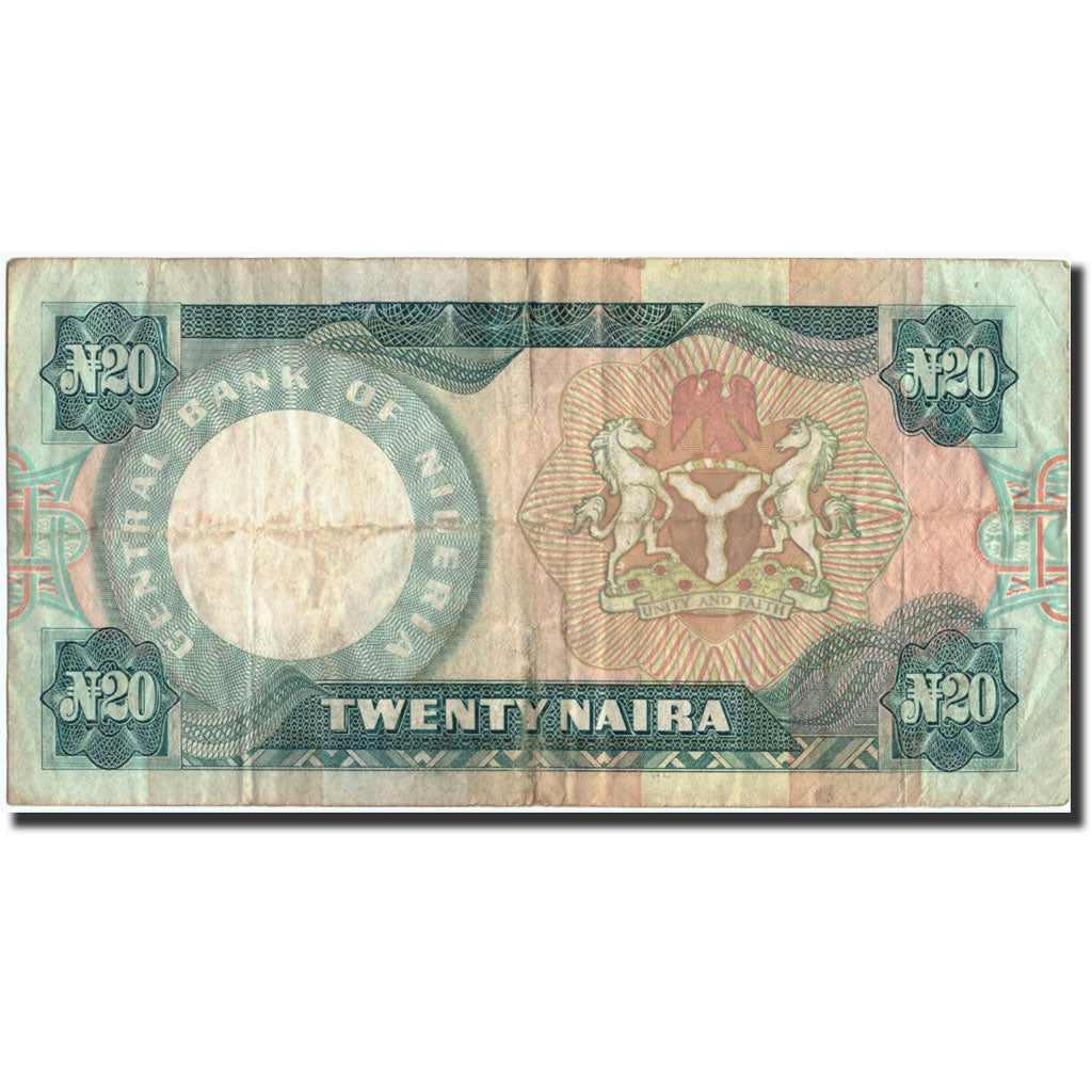 Banknot, Nigeria, 20 Naira, 1994, Undated, KM:26b, VF(20-25)