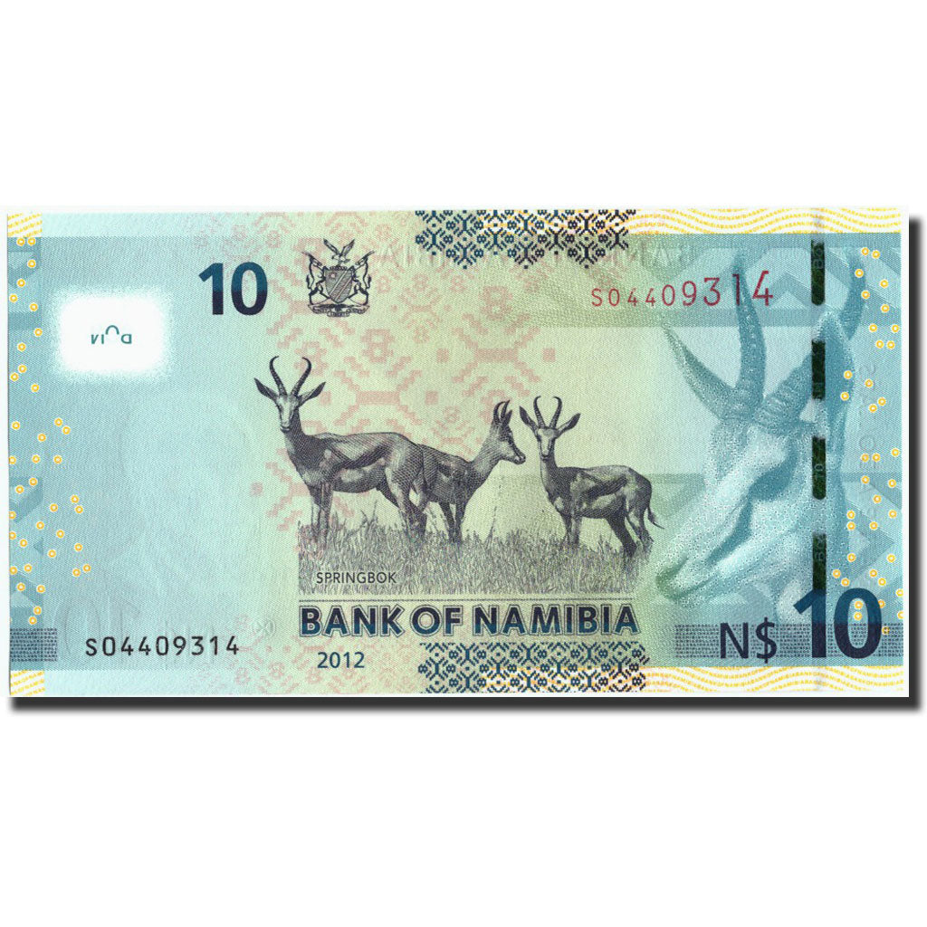 Banknote, Namibia, 10 Namibia dollars, 2012, 2012, KM:11a, UNC(65-70)