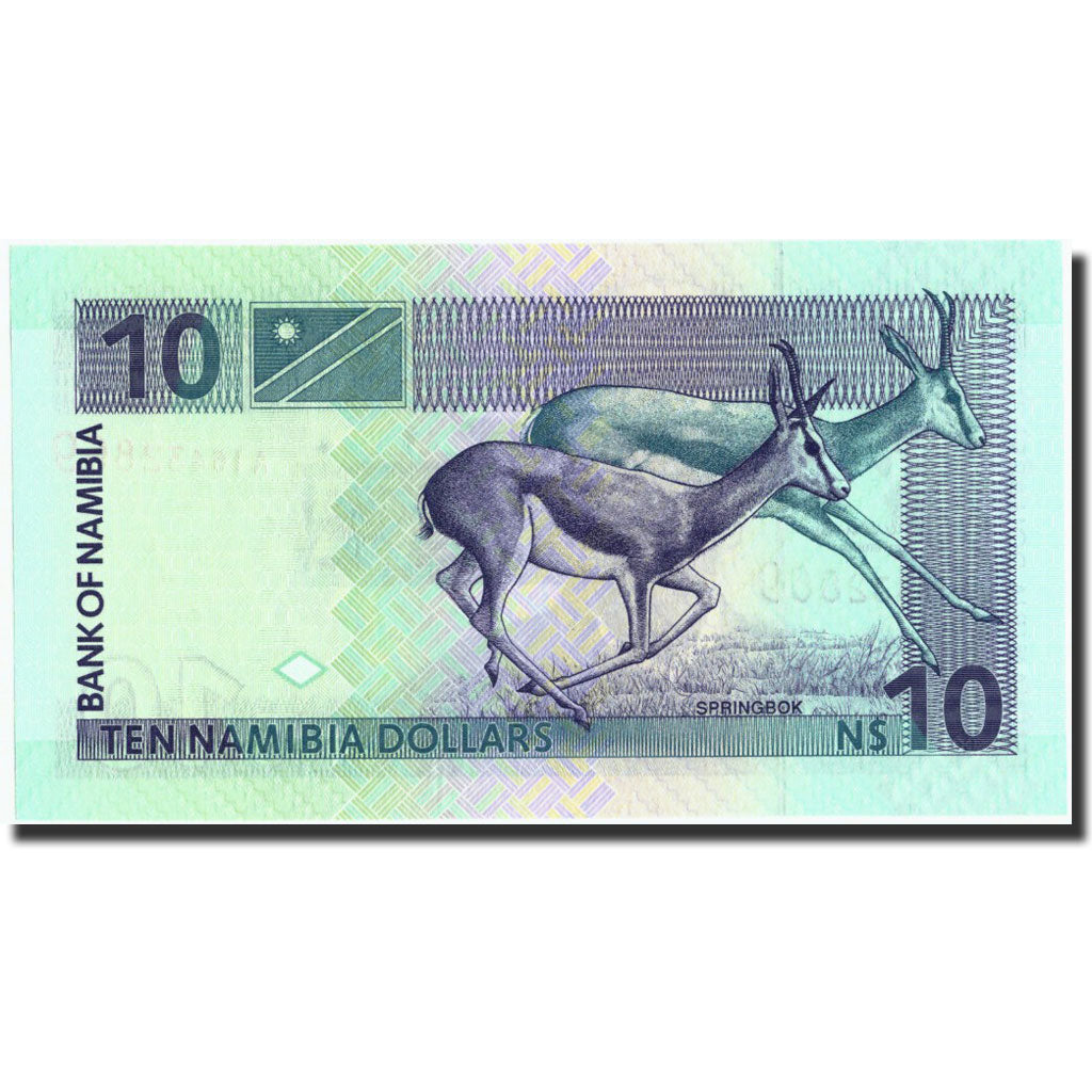 Billete, 10 Namibia dollars, 2001, Namibia, KM:4a, 2001, UNC