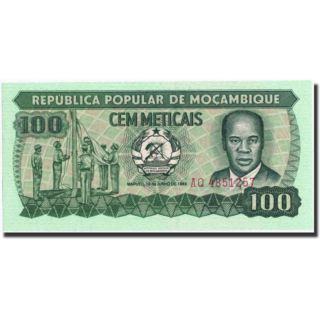 Banknot, Mozambik, 100 Meticais, 1983, 1983-06-16, KM:126, UNC(65-70)