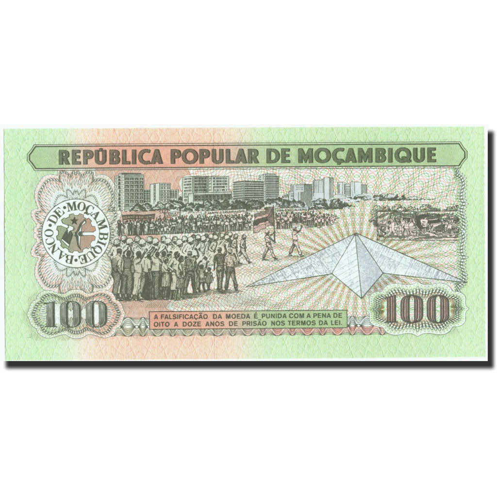 Banknot, Mozambik, 100 Meticais, 1983, 1983-06-16, KM:126, UNC(65-70)