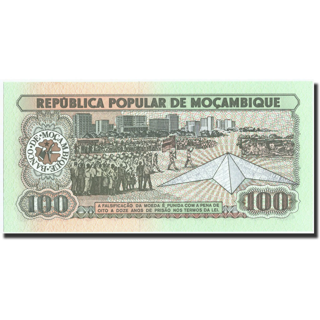 Billete, 100 Meticais, 1989, Mozambique, KM:130a, 1989-06-16, UNC