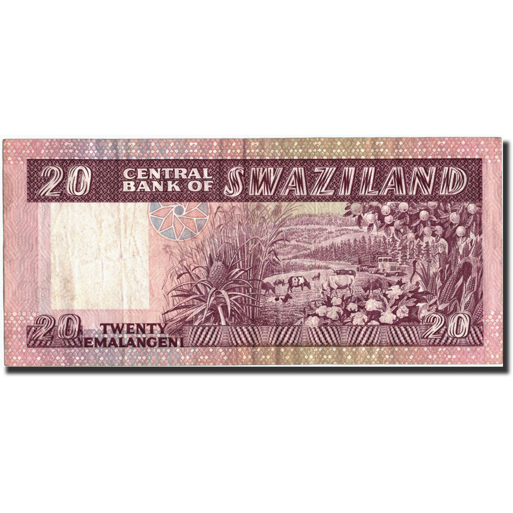 Banconote, Swaziland, 20 Emalangeni, undated (1984-86), KM:11b, Undated, BB