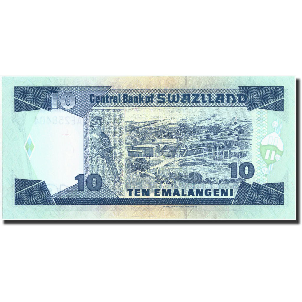 Banknot, Suazi, 10 Emalangeni, undated 1995, Undated 1995, KM:24a, UNC(65-70)