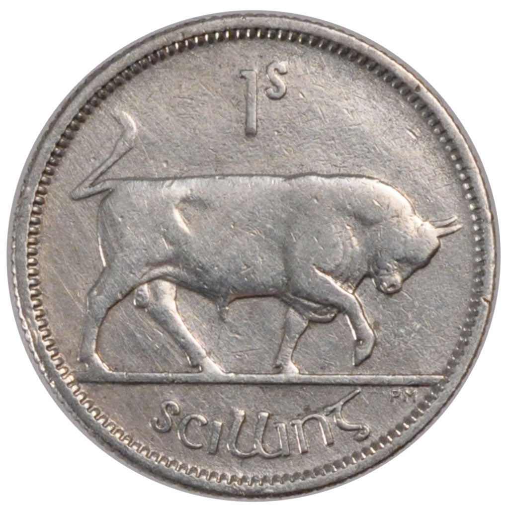 IRELAND REPUBLIC, Shilling, 1928, KM #6, EF(40-45), Silver, 23.6, 5.55