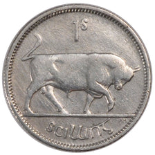 IRELAND REPUBLIC, Shilling, 1928, KM #6, EF(40-45), Silver, 23.6, 5.55