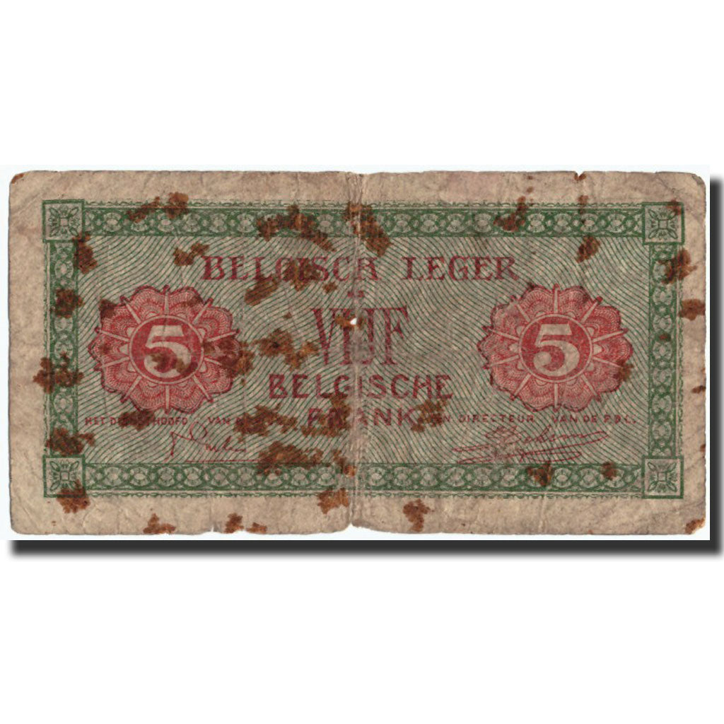 Belgien, 5 Francs, 1946, KM:M3a, 1946-08-01, SGE