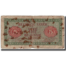 Belgien, 5 Francs, 1946, KM:M3a, 1946-08-01, SGE
