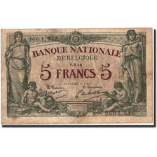 Banconote, Belgio, 5 Francs, 1914, KM:75a, 1914-07-01, MB+