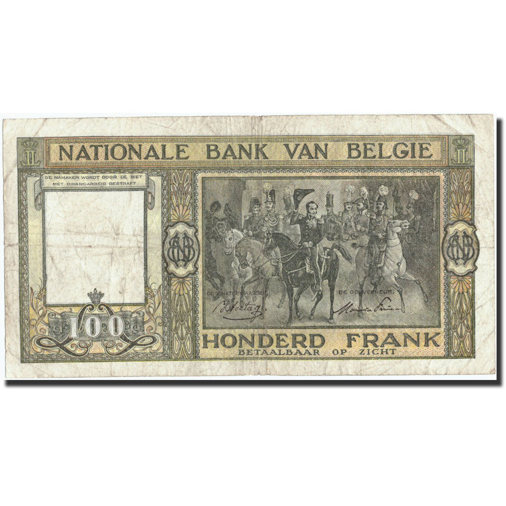 Geldschein, Belgien, 100 Francs, 1946, 1946-01-30, KM:126, S