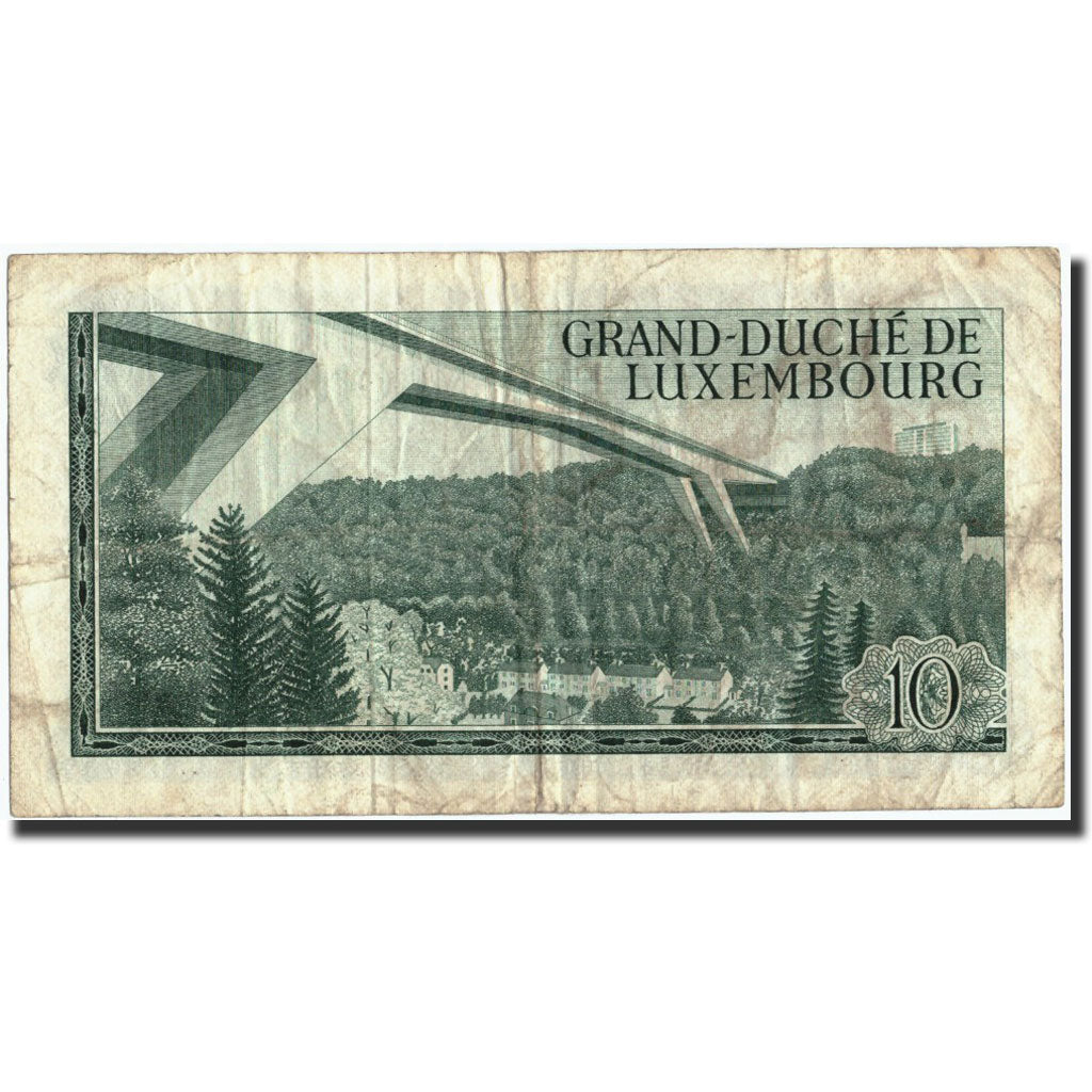 Lussemburgo, 10 Francs, 1967, 1967-03-20, KM:53a, MB