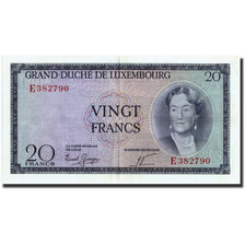 Lussemburgo, 20 Francs, 1955, Undated (1955), KM:49a, BB+