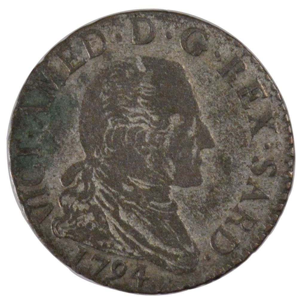 ITALIAN STATES, 10 Soldi, 1794, KM #47, VF(30-35), Billon, 22-23, 2.80